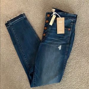 10” high rise skinny jeans